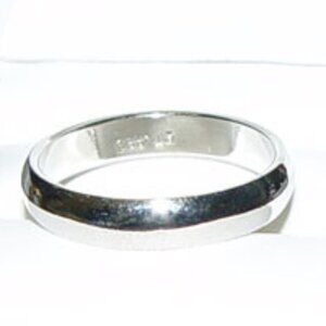 Classic Sterling Silver 925 High Polish Wedding Band Promise Ring 4mm